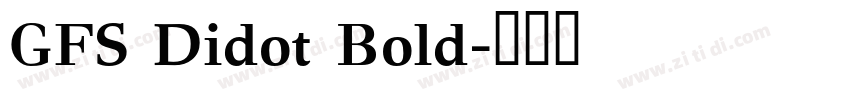 GFS Didot Bold字体转换